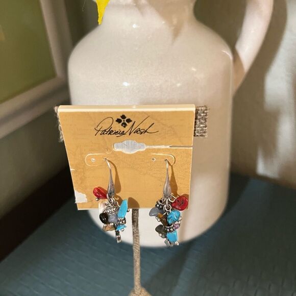 Patricia Nash Southwestern Multi Colored Beaded Earrings #PNER - Picture 2 of 5